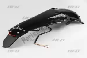 UFO YA04821001 enduro rear fender with led light, black - Bottom side