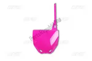 UFO YA04849P front number plate, neon pink - Bottom side