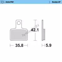 6250099412, Moto Master, Remblok 099412, sinter racing gp    , Nieuw