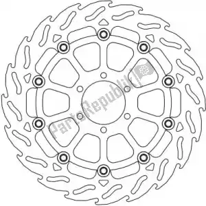 MOTO MASTER 6206112262 schijf 112262, flame floating alu disc 300 - Onderkant