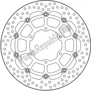 MOTO MASTER 6218112287 disco 112287, flotador delantero halo alu disco 320 - Lado inferior