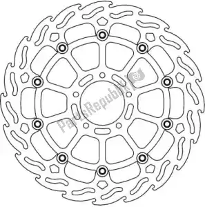 MOTO MASTER 6206112298 disc 112298, flame floating alu disc - Bottom side