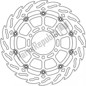 MOTO MASTER 6206112297 schijf 112297, flame floating alu (cast w) - Onderkant