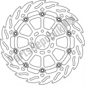MOTO MASTER 6206112330  112330, flame floating disc - Onderkant