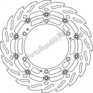 MOTO MASTER 6206112337 112337, flame floating disc (spoked w) - Bottom side