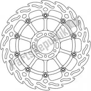 MOTO MASTER 6206113189 disc 113189, flame floating alu disc 330 - Bottom side