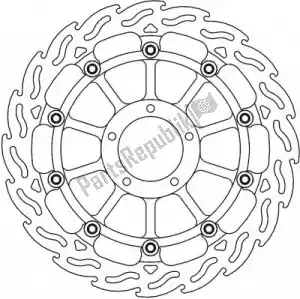 MOTO MASTER 6206113239 disc 113239, flame floating alu disc 330 - Bottom side