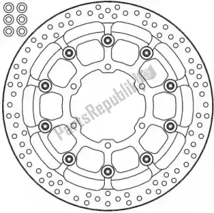 MOTO MASTER 6218116106 tarcza 116106, halo t-floater alu disc 320 - Dół