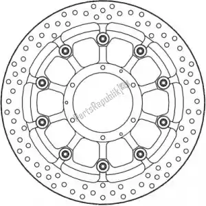 MOTO MASTER 6218117070 disc 117070, halo t-floater alu disc 320 - Bottom side