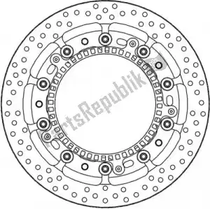 MOTO MASTER 6218117068 disco 117068, disco halo t-floater alu 320 - Lado inferior