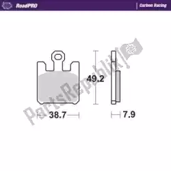 Qui puoi ordinare pastiglia freno 406106, carbonio racing da Moto Master , con numero parte 6257406106: