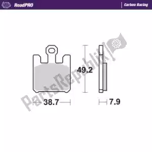 MOTO MASTER 6257406106 pastiglia freno 406106, carbonio racing - Il fondo