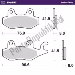 Here you can order the brake pad 402906, organic racing from Moto Master, with part number 6257402906: