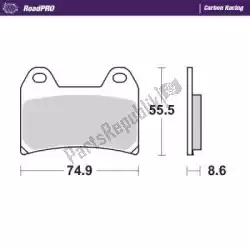 Here you can order the brake pad 404306, brake pads carbon racing from Moto Master, with part number 6257404306: