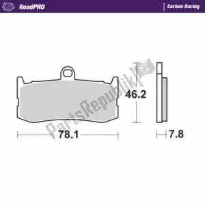 MOTO MASTER 6257407306 brake pad 407306, carbon racing - Bottom side