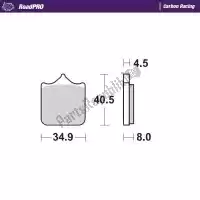 6257407506, Moto Master, Brake pad 407506, carbon racing    , New