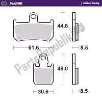 6257406906, Moto Master, Pastilha de freio 406906, corrida de carbono    , Novo