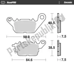 Here you can order the brake pad 412904, organic from Moto Master, with part number 6257412904: