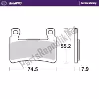 6257407906, Moto Master, Pastiglia freno 407906, carbonio racing    , Nuovo