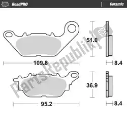 Here you can order the brake pad 413004, organic from Moto Master, with part number 6257413004: