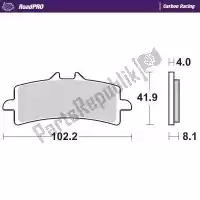 6257408106, Moto Master, Brake pad 408106, carbon racing    , New