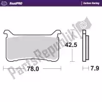 6257413106, Moto Master, Brake pad 413106, carbon racing    , New