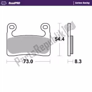 MOTO MASTER 6257413506 pastilha de freio 413506, corrida orgânica - Lado inferior