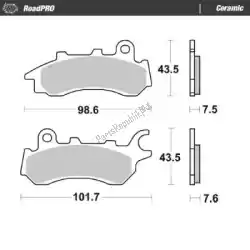 Here you can order the brake pad 413604, organic from Moto Master, with part number 6257413604: