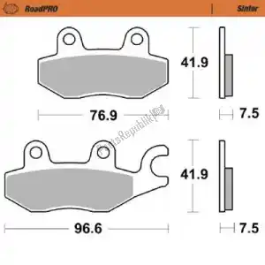 MOTO MASTER 6257413701 plaquette de frein 413701, frittée - La partie au fond