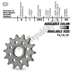 Here you can order the ktw front 13t, 420 from Moto Master, with part number 37610501113: