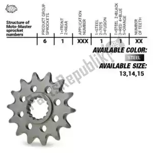 MOTO MASTER 37610501113 ktw front 13t, 420 - Bottom side
