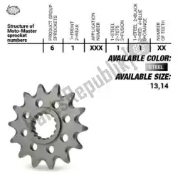 Ici, vous pouvez commander le ktw avant 13t, 428 auprès de Moto Master , avec le numéro de pièce 37610511113: