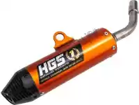HGKT2003122, HGS, Ehx silenciador alumínio laranja carbono. tampa final    , Novo