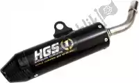 HGKT2003142, HGS, Exh silenciador de alumínio preto carb. tampa final    , Novo