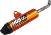 HGKT2006122, HGS, Silencieux ehx aluminium carbone orange. embout    , Nouveau