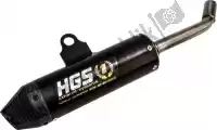 HGKA2002142, HGS, Exh silenciador de alumínio preto carb. tampa final    , Novo