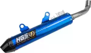 HGS HGKT2016232 ehx silencer aluminum enduro blue carbon. end cap - Bottom side