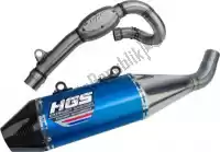 HGKT3005132, HGS, Exh système complet aluminium carburateur bleu. embout    , Nouveau