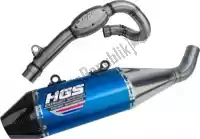 HGSU3009132, HGS, Exh système complet aluminium carburateur bleu. embout    , Nouveau