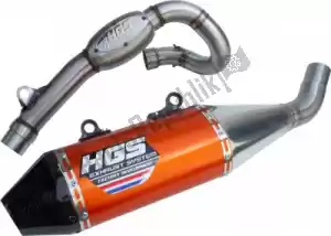 HGS HGKT3009122 exh sistema completo aluminio naranja carburador. tapa final - Lado inferior