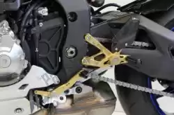 Here you can order the footrest rearset mue2, gold from Gilles, with part number 31201054: