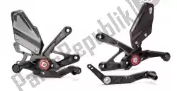 Here you can order the footrest rearset mue2, black/red from Gilles, with part number 31201023: