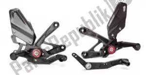 GILLES 31201042 footrest rearset mue2, black - Upper side