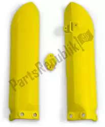 Here you can order the fork slider protectors, yellow from UFO, with part number HU03381103: