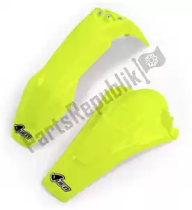 UFO HUFK616DFLU kit fender husqvarna amarelo neon - Lado inferior