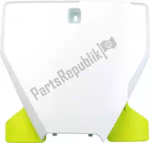 UFO HU03395040 np front number w/ext. husqvarna white 2020 - Bottom side