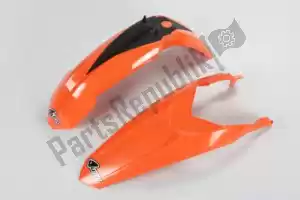 UFO KTFK514FFLU kit garde boue ktm orange fluo - La partie au fond