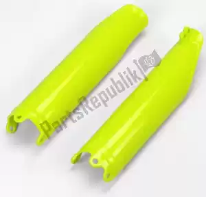UFO HO04640DFLU bs vv fork slider protectors honda neon yellow - Bottom side