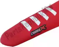 UFM8152RW, Cross X, Div ugs seat cover red white wave    , New