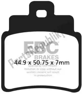 EBC EBCSFA3554HH brake pad sfa355/4hh hh sintered scooter brake pads - Bottom side